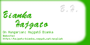 bianka hajgato business card